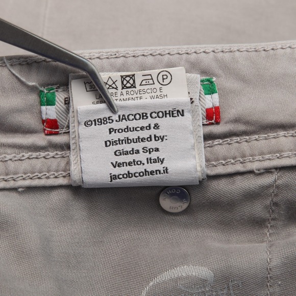 Jacob Cohen Style 613 Jeans Mens 37x29 Gray Straight Fit Stretch Denim Italy - Picture 10 of 16